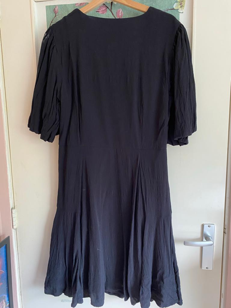 Zwarte katoenen jurk van Scotch & Soda, maat XL, Zwart, Maat 46/48 (XL) of groter, Ophalen of Verzenden, Knielengte