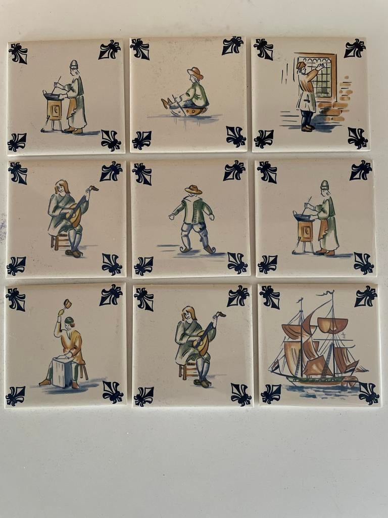 KLM Business Class Delfts Blauw huisjes (9 stuks), Ophalen of Verzenden, Zo goed als nieuw, 1 t/m 20, Gevuld