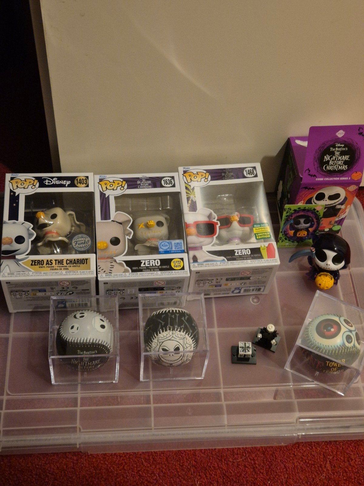 The Nightmare Before Christmas Halloween Set Funko baseballs, Ophalen of Verzenden, Overige figuren, Zo goed als nieuw, Beeldje of Figuurtje