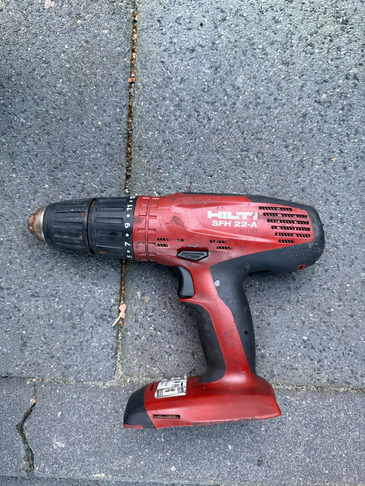 Hilti SFH 22-A Accu Klopboormachine, Ophalen of Verzenden, Gebruikt, Boor- en Schroefmachine, Klopboormechanisme