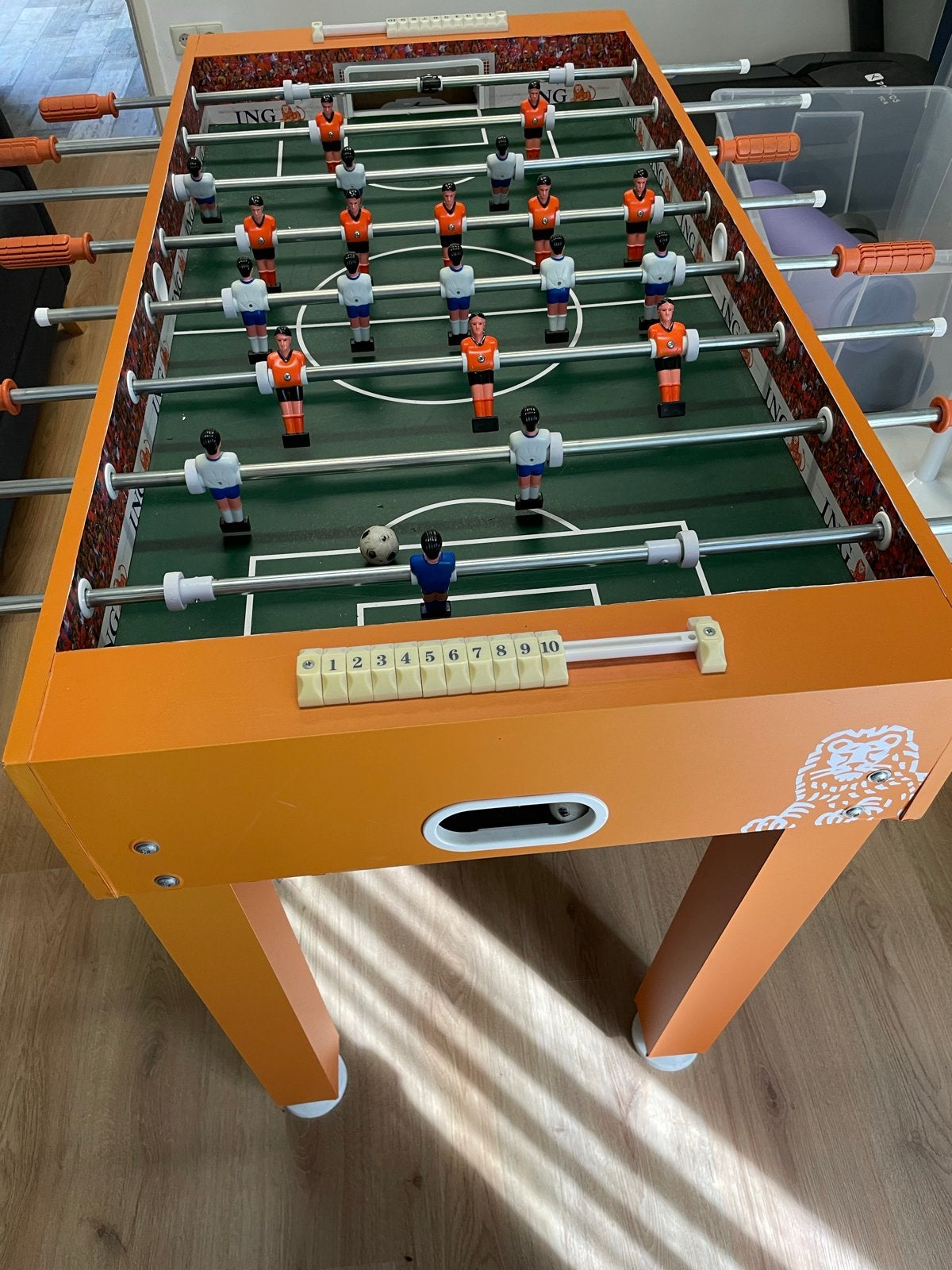 Voetbaltafel met 2 ballen - 120x61 cm, Ophalen, Gebruikt