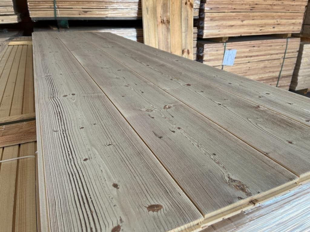 Vuren planken , Wandbeschot, plafonddelen Yaki Nougat 17x185, Ophalen of Verzenden, Nieuw, 75 m² of meer, Parket