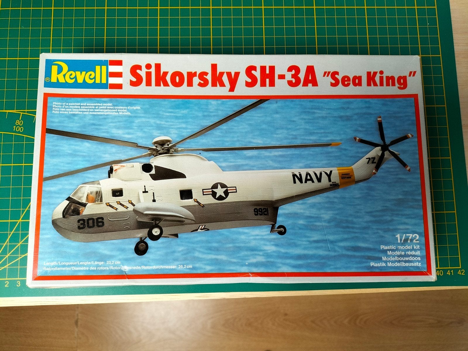 Vintage SH-3A sea king helikopter, Hobby en Vrije tijd, Modelbouw | Vliegtuigen en Helikopters, 1:72 tot 1:144, Gebruikt, Ophalen of Verzenden