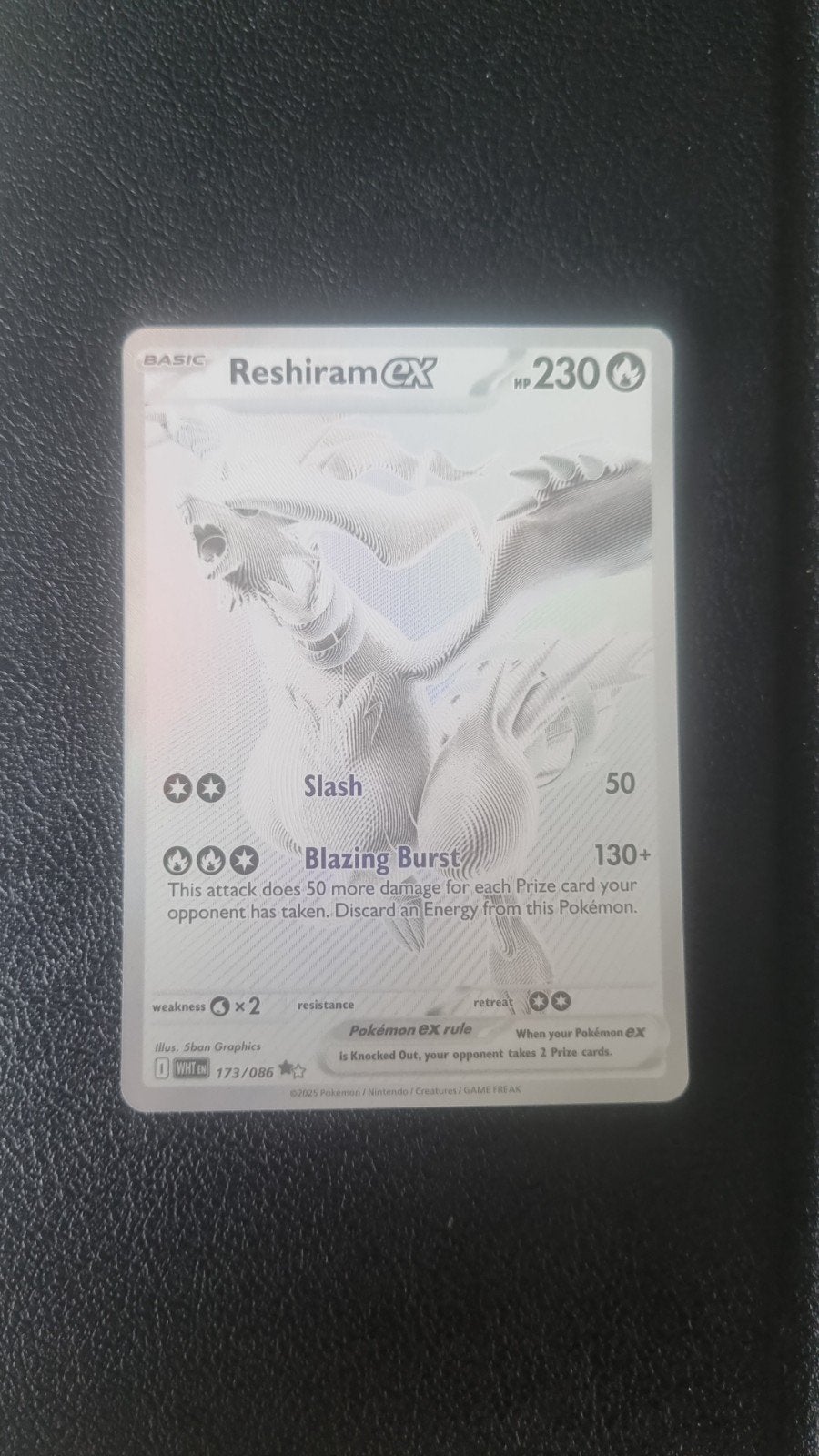 Reshiram ex 173, clean, Ophalen of Verzenden