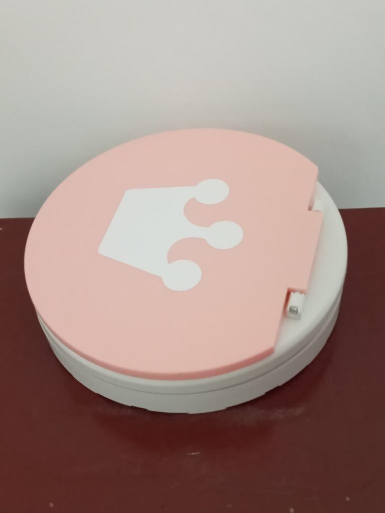 Plaspotje kind opvouwbaar met deksel roze met wit kroontje, Ophalen of Verzenden, Zo goed als nieuw, Overige typen