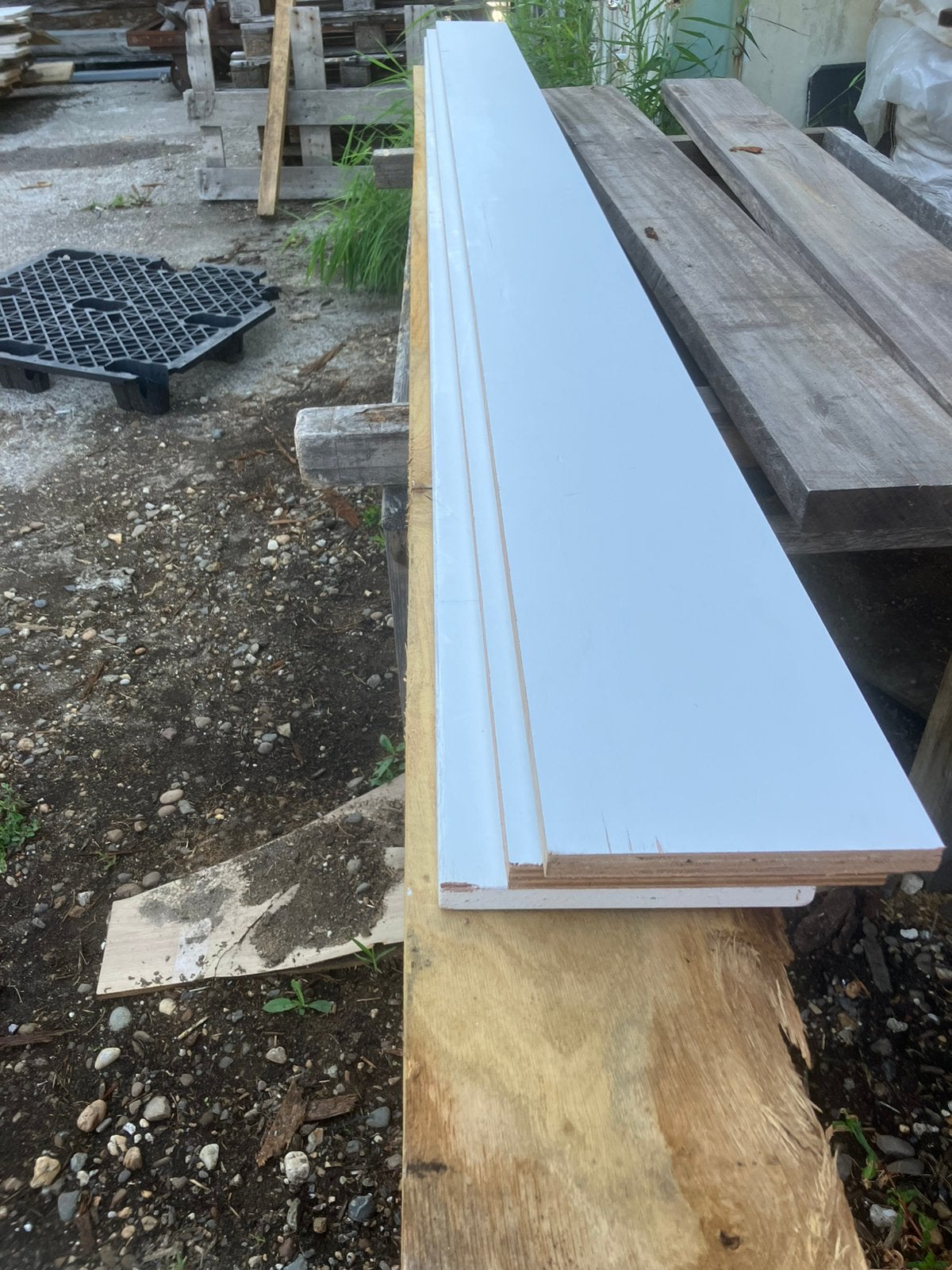 Multiplex waterbestendig 310 lang x 20 cm breed 3 x bieden, Tuin en Terras, Ophalen, Zo goed als nieuw
