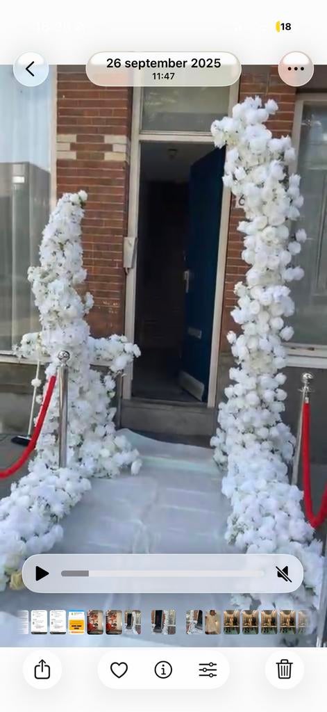 Bloemenboog te koop, Ophalen of Verzenden, Zo goed als nieuw, Geboorte of Huwelijk