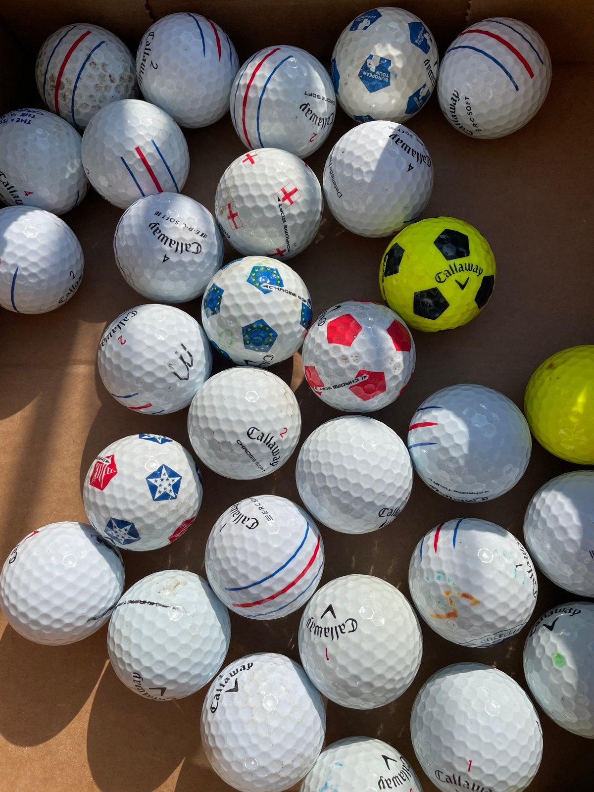 Calmaway golfbal supersoft, Ophalen of Verzenden, Zo goed als nieuw, Bal(len), Callaway