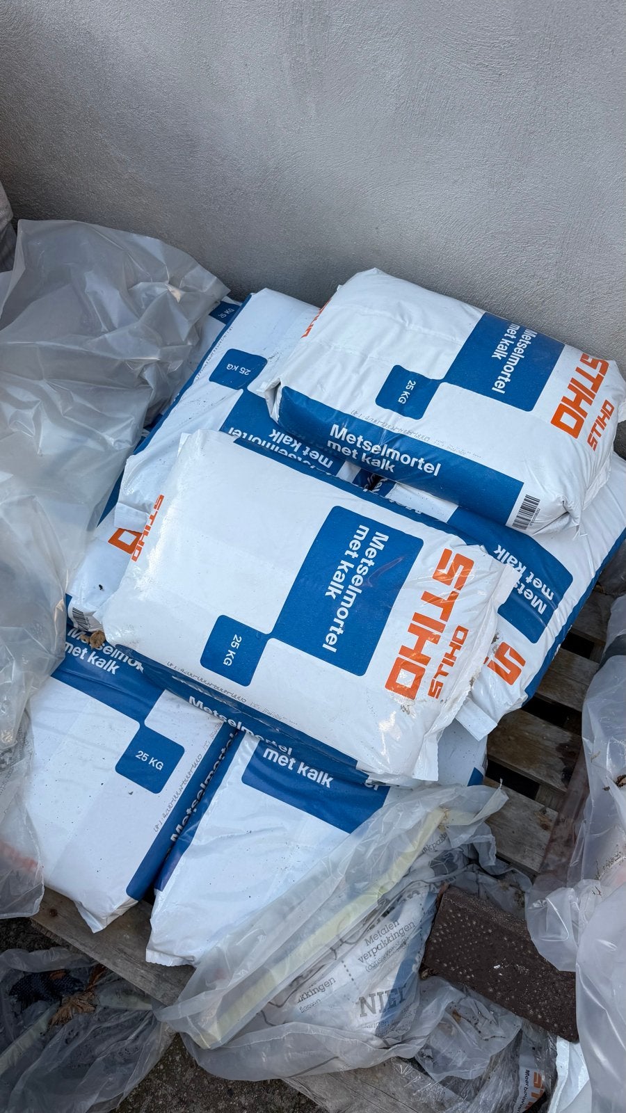 Stiho Metselmortel met kalk 25 KG - Nieuw 16 stuks, Ophalen, Nieuw, Overige typen