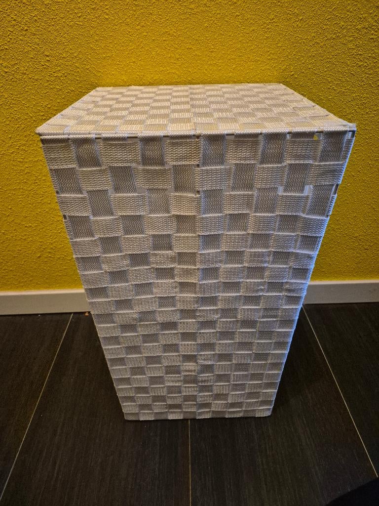 Witte Wasmand Gevlochten, Ophalen, Kunststof, Gebruikt, Mand