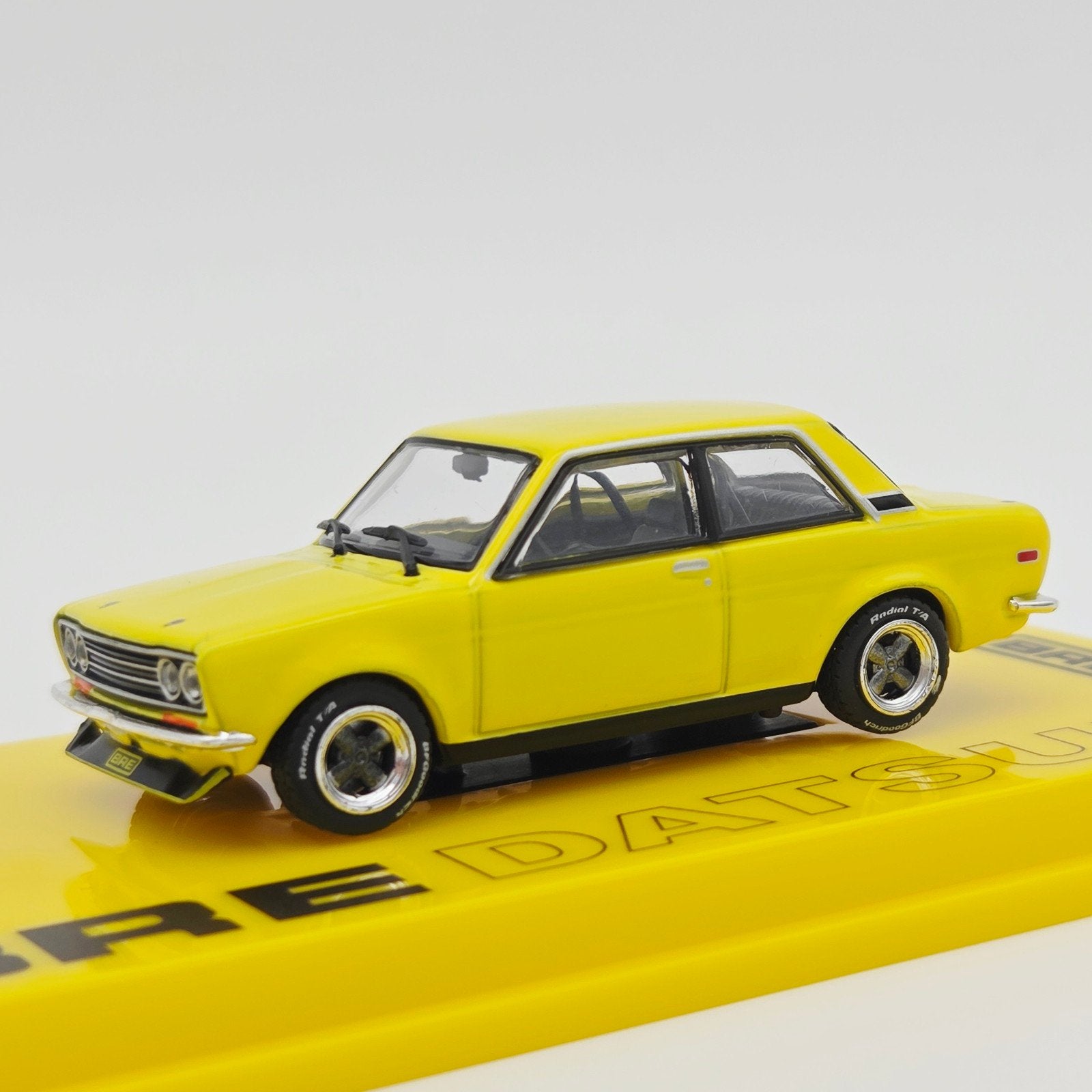 Tarmac – BRE Datsun 510 Brock Buster/Peter Brock, yellow, Mymodelcar@outlook.com, Auto, Tarmac, Ophalen of Verzenden
