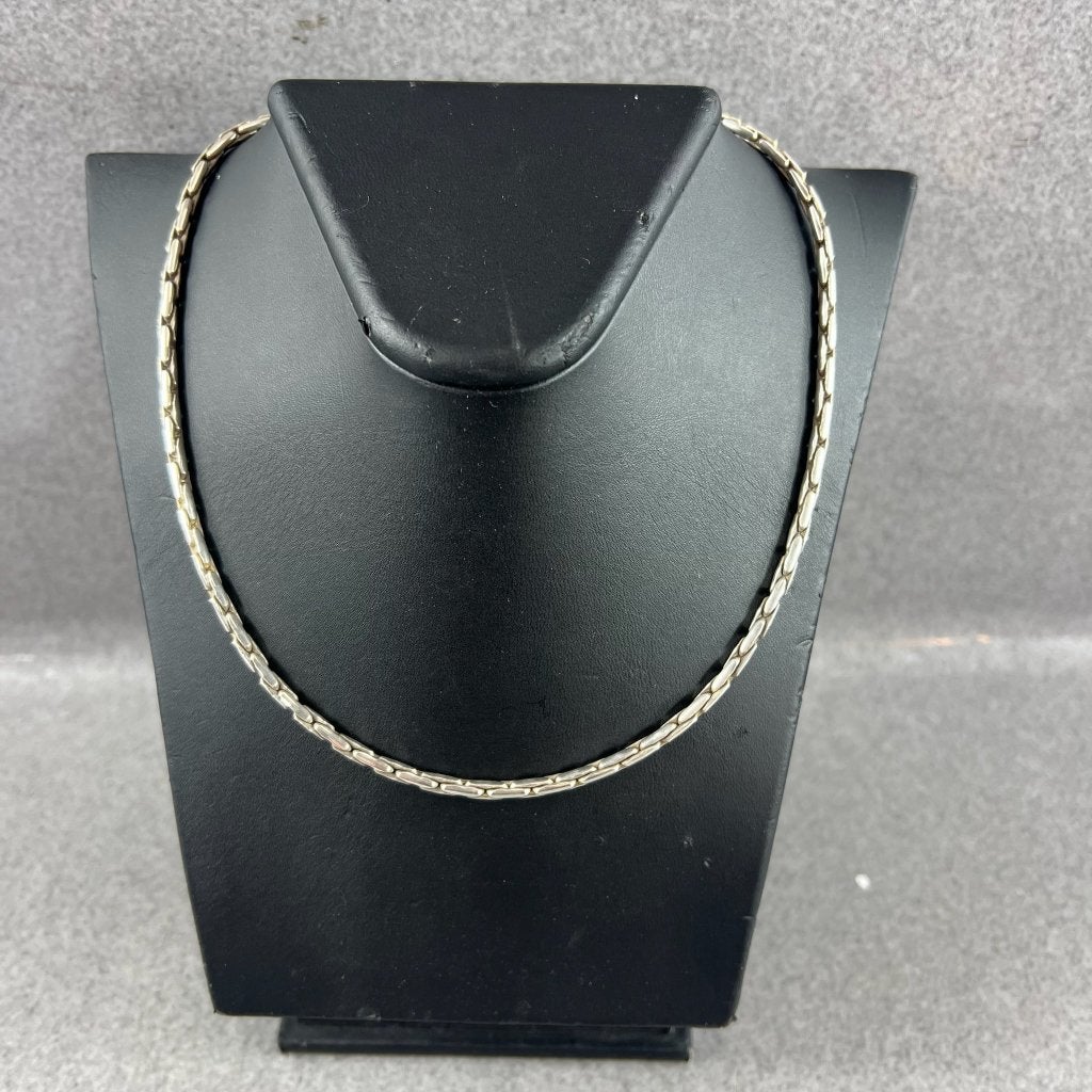 Zilveren Ketting | fantasieschakel massief | 30,82g | 413893, Ophalen of Verzenden, Goud, Goud