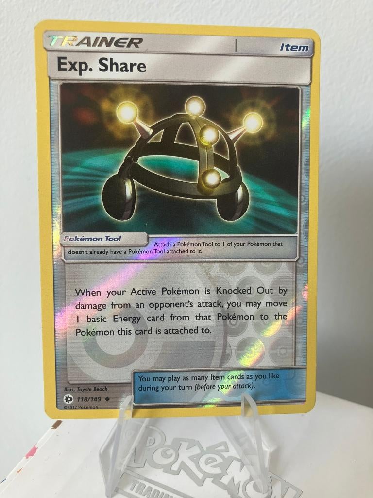 Exp. Share 118/149 - Sun and Moon - Reverse Holo, Ophalen of Verzenden, Zo goed als nieuw, Losse kaart, Foil