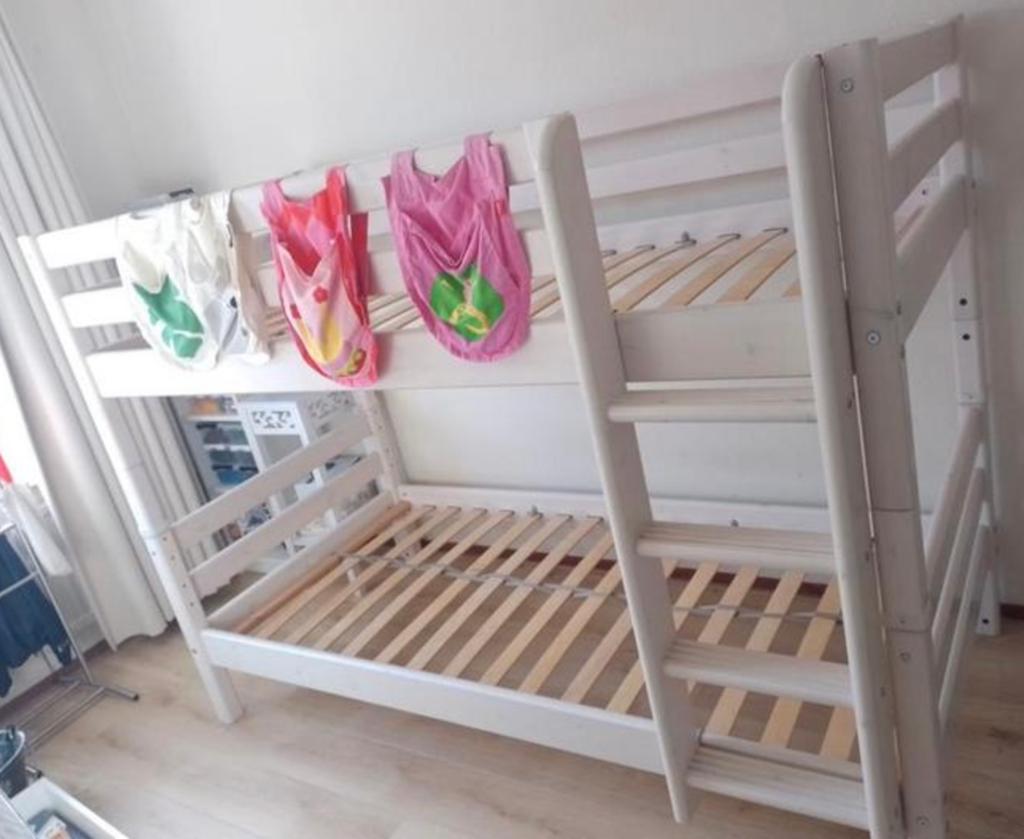 FLEXA Classic - Stapelbed - whitewash - 154cm!!!, Ophalen, Gebruikt, Stapelbed