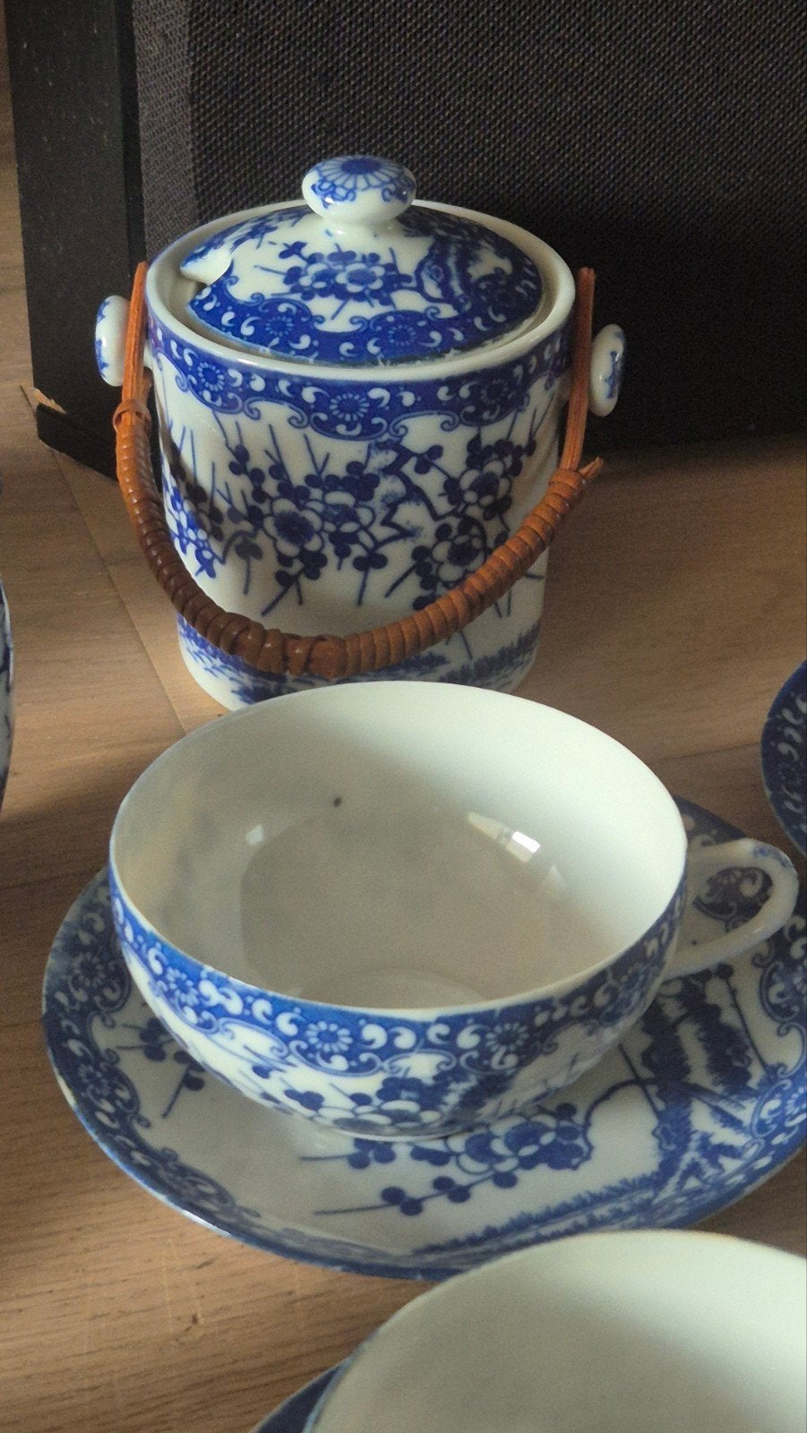 Prachtig Blauw Chinees Thee Servies - Vintage Collectie, Antiek en Kunst, Antiek | Porselein, Ophalen