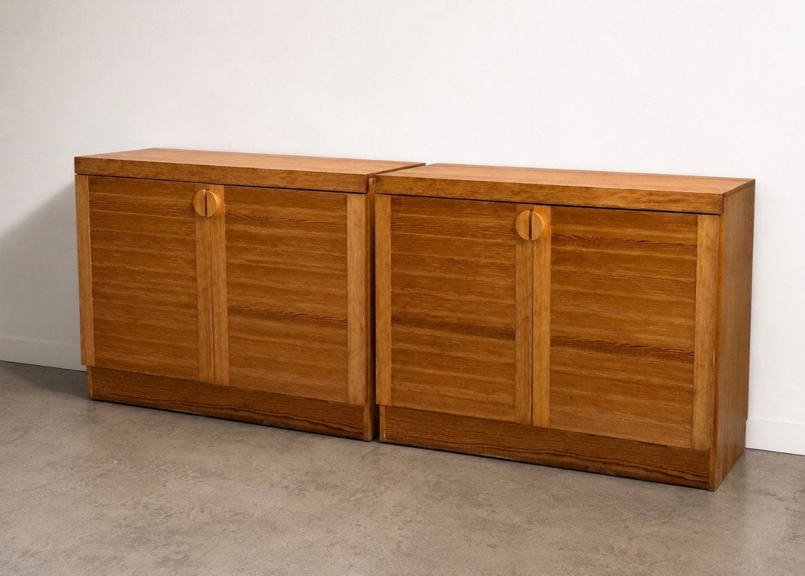 Vintage IKEA Kasten - Set van 2 Houten Opbergkasten, Ophalen, Zo goed als nieuw, 25 tot 50 cm, 50 tot 100 cm