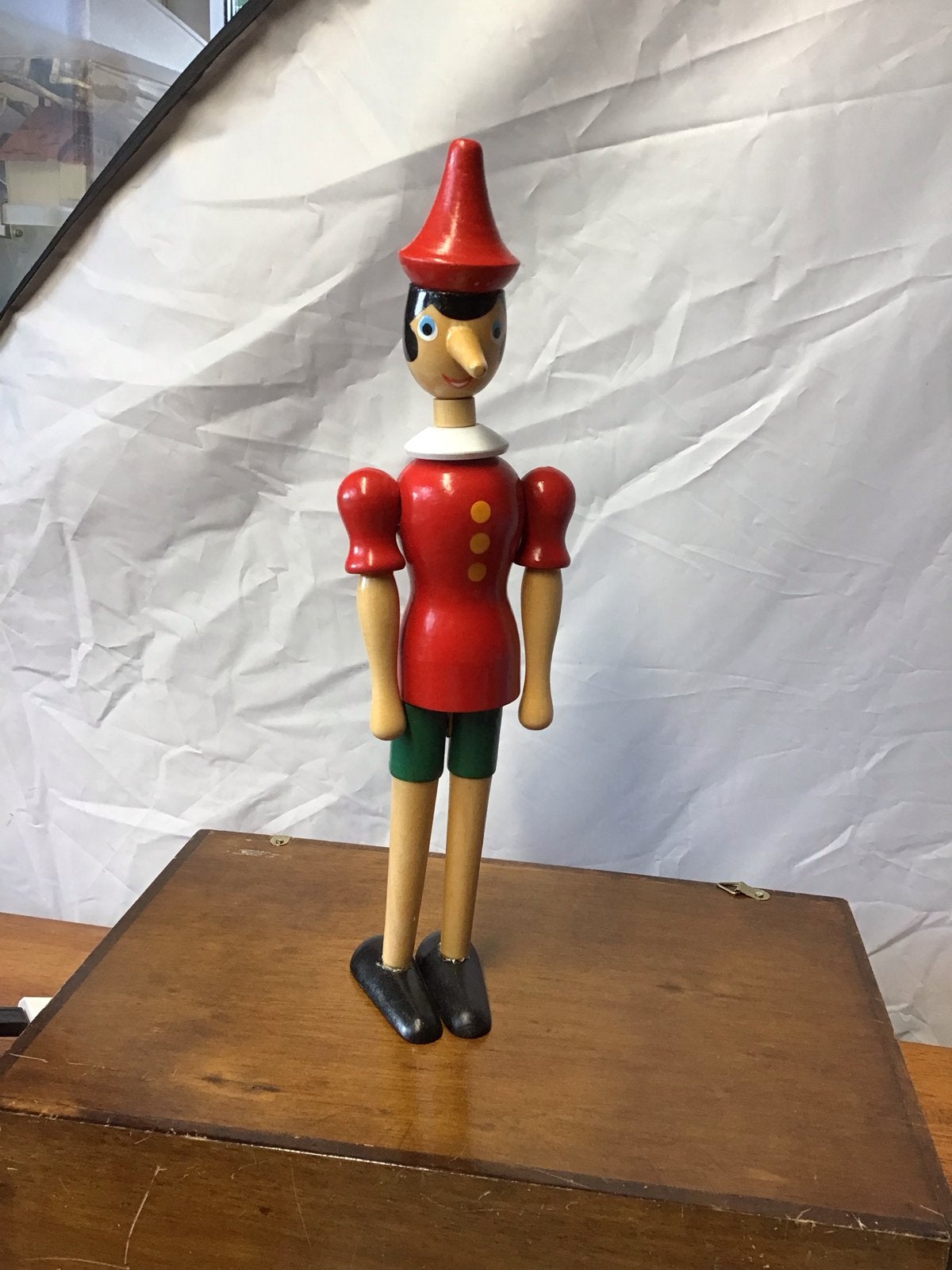 Houten Pinokkio pop - 30 cm, Ophalen of Verzenden, Gebruikt, Overige typen