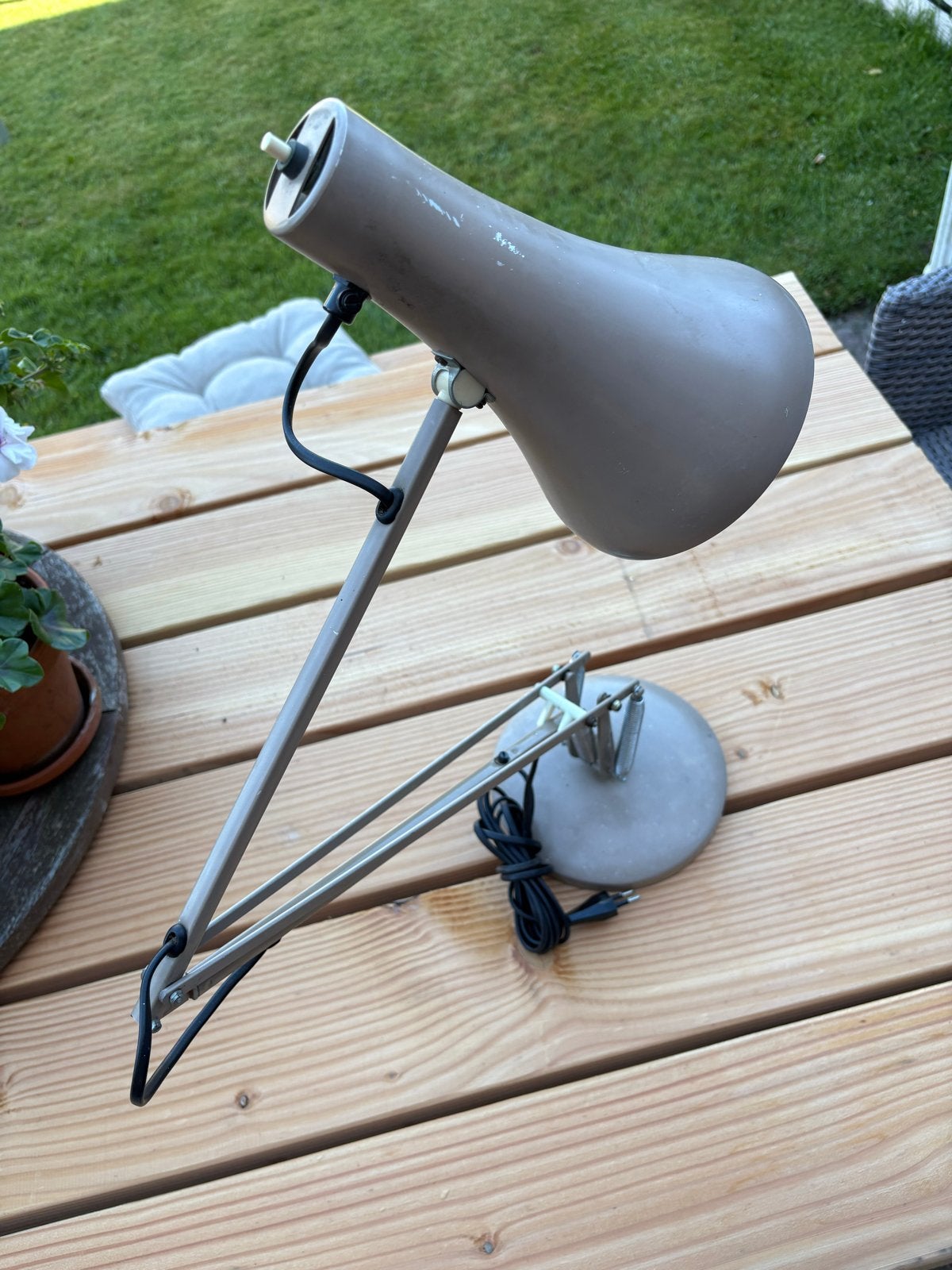 Herbert Terry Anglepoise bureaulamp, beige, jaren '70, Ophalen, Mid century vintage, Gebruikt, 50 tot 75 cm