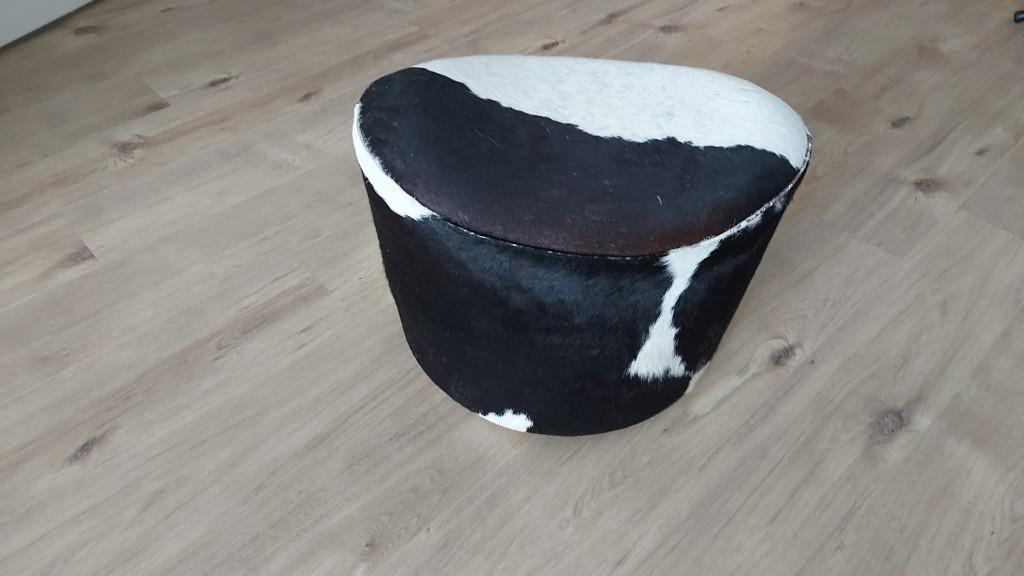 Poef met koeienhuid, Minder dan 50 cm, 50 tot 75 cm, Nieuw, Leer