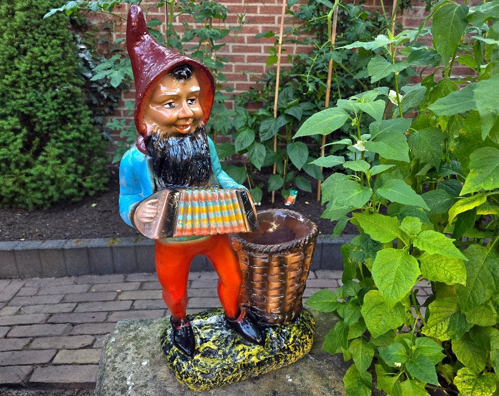 Unieke Tuinkabouter - Antiek, Tuin en Terras, Tuinbeelden, Ophalen, Zo goed als nieuw, Tuinkabouter