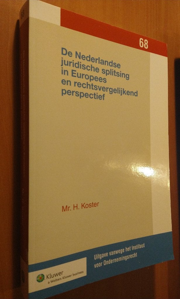 Koster, Mr. H. De Nederlandse juridische splitsing, Ophalen of Verzenden, Zo goed als nieuw, Sociale wetenschap