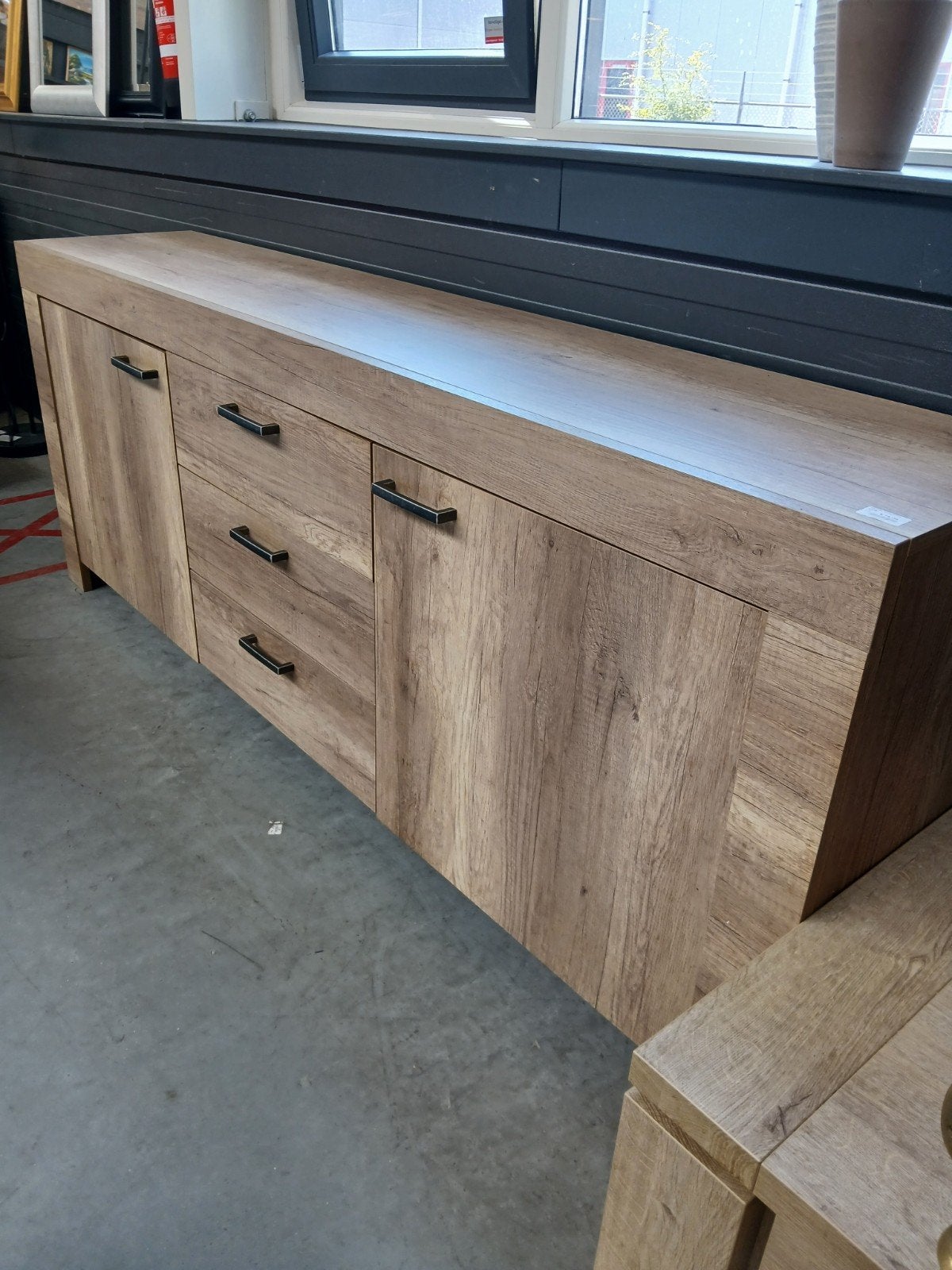 Dressoir eikenhout look, Ophalen, Overige materialen, Gebruikt, 200 cm of meer