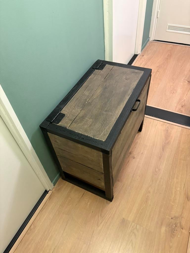 Stevige opbergkist / dekenkist van steigerhout, Huis en Inrichting, Ophalen of Verzenden, Zo goed als nieuw, 50 tot 100 cm, Minder dan 50 cm