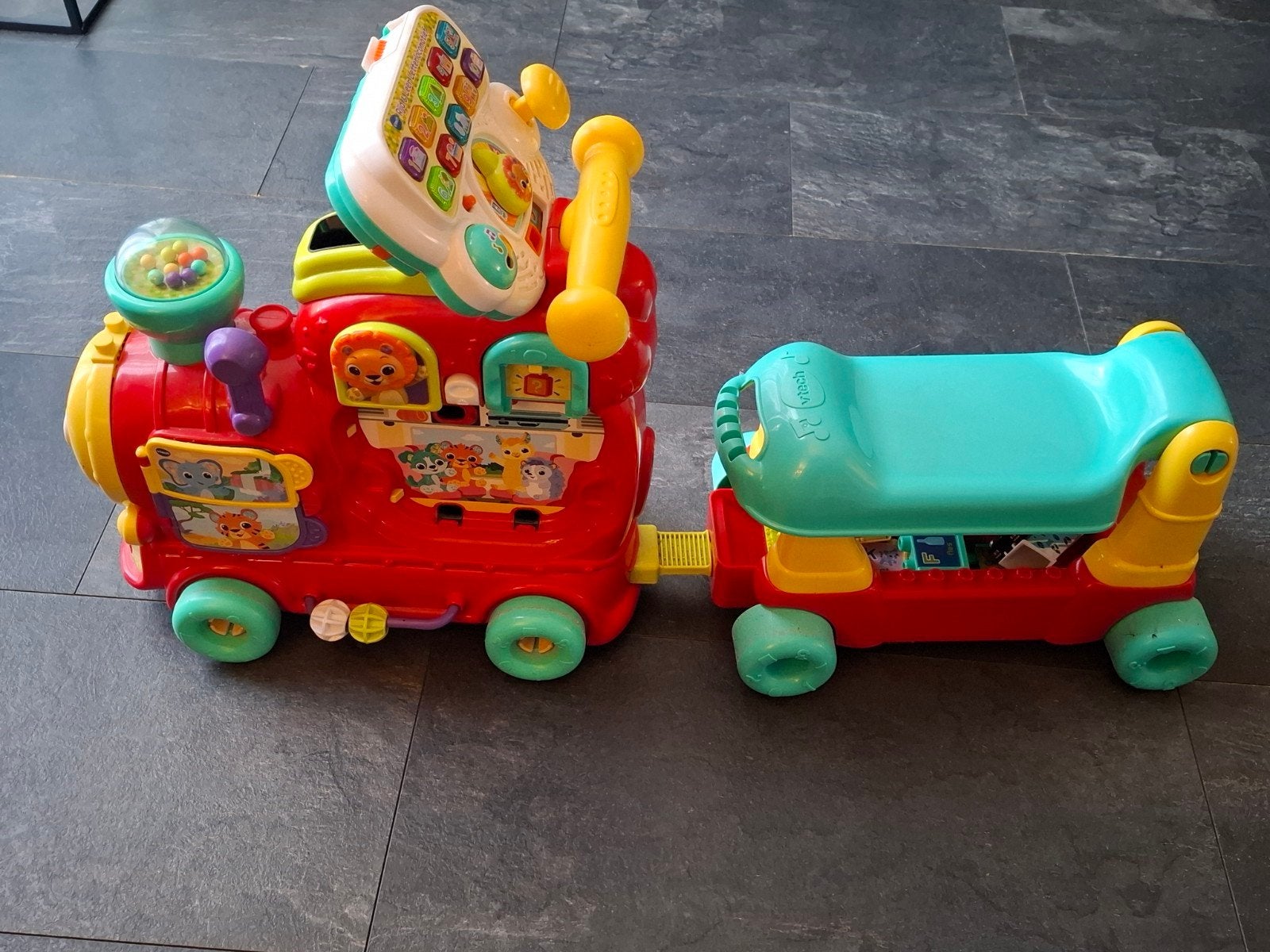 VTech Baby Speeltrein 3-in-1 -Loopwagen, Rijder, Speelpaneel, Ophalen, Gebruikt, Overige typen, Met licht