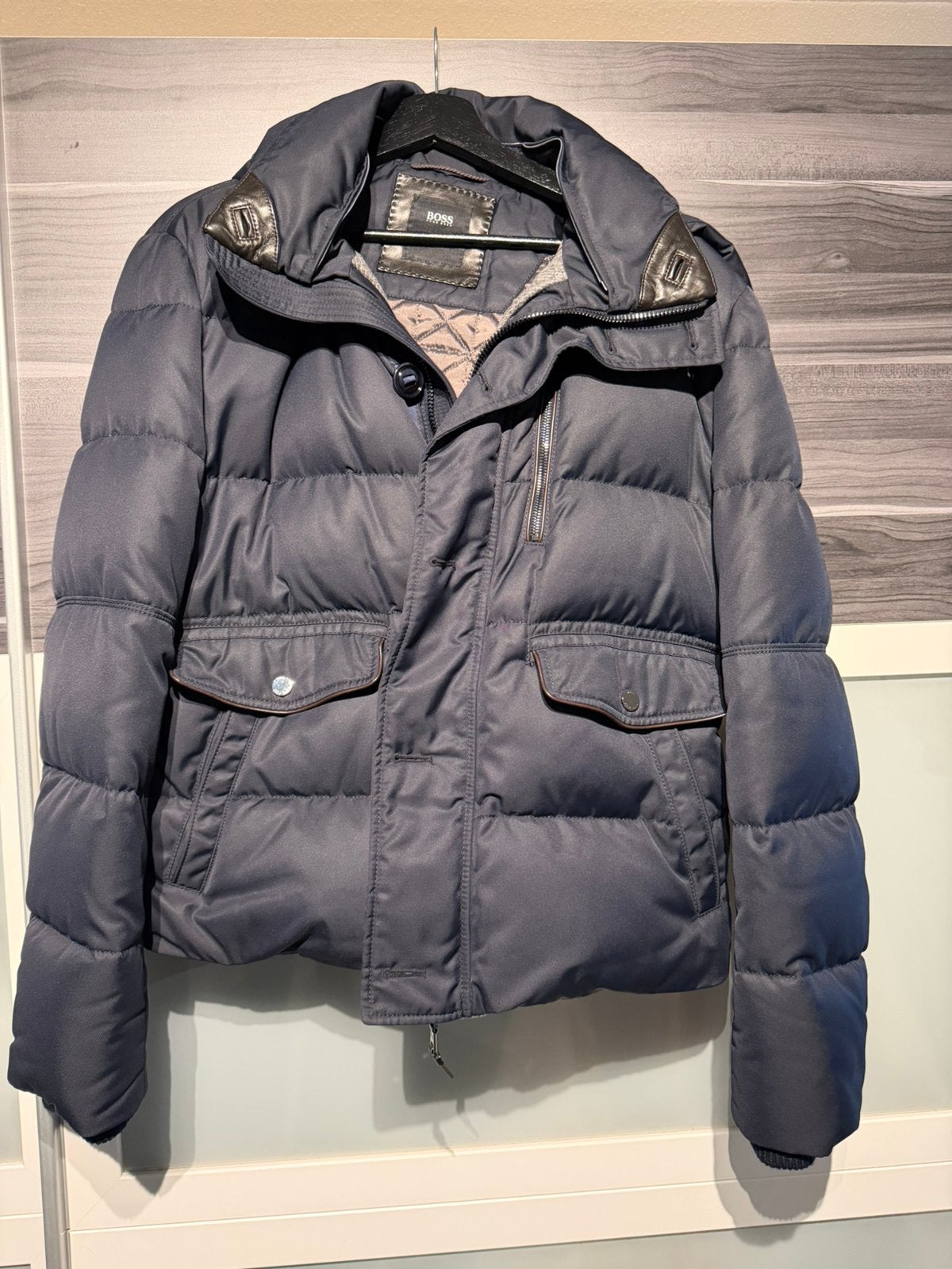 BOSS Tailored T-Dajor maat L (52), Kleding | Heren, Jassen | Winter, Ophalen of Verzenden, Zo goed als nieuw, Maat 52/54 (L), Blauw