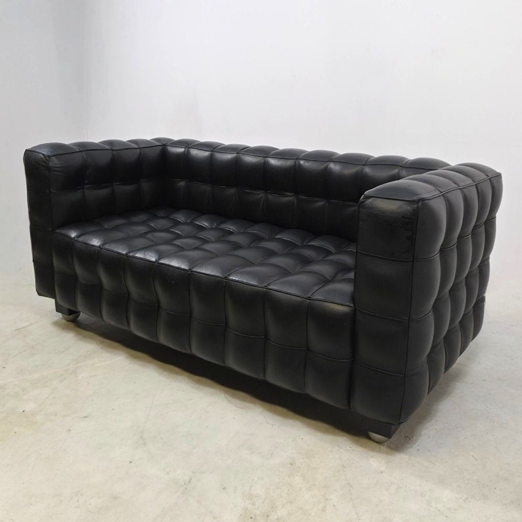 Wittmann kubus design bank zwart 2 zit 90's, Ophalen, Gebruikt, 150 tot 200 cm, Tweepersoons