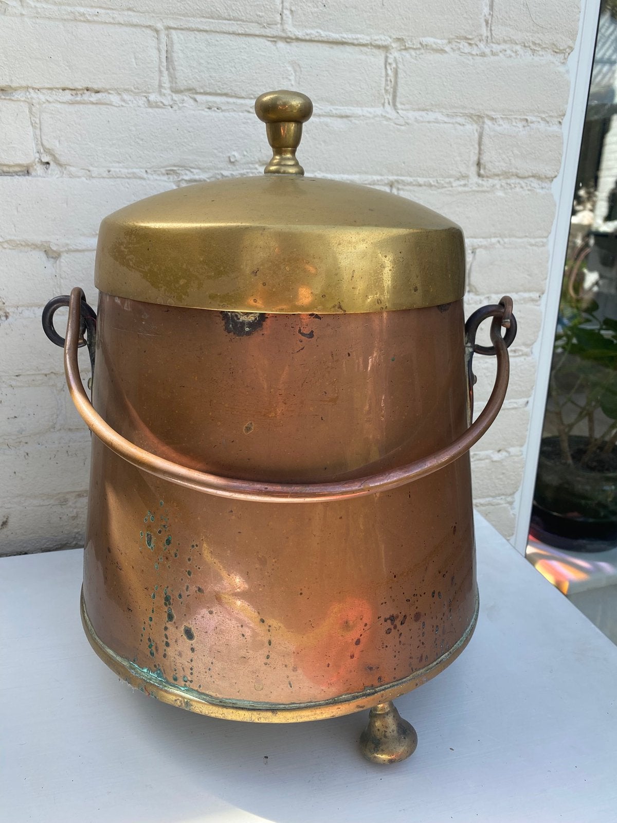 Mooie zware koperen ketel, Ophalen of Verzenden