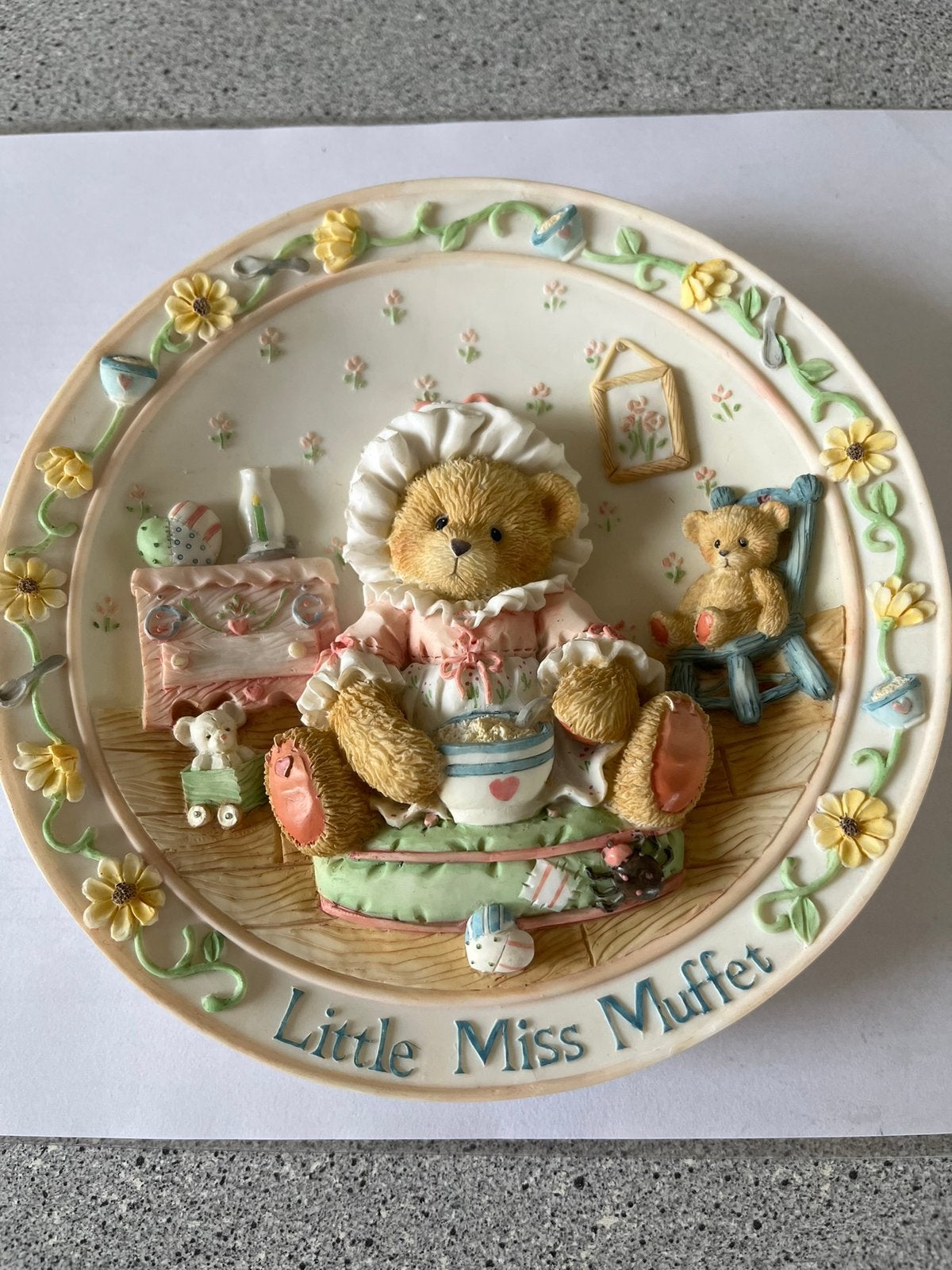 Cherished Teddies, 5 borden Nursery  Rhymes, set goedkoper!, Verzamelen, Ophalen of Verzenden, Zo goed als nieuw, Beeldje, Cherished Teddies
