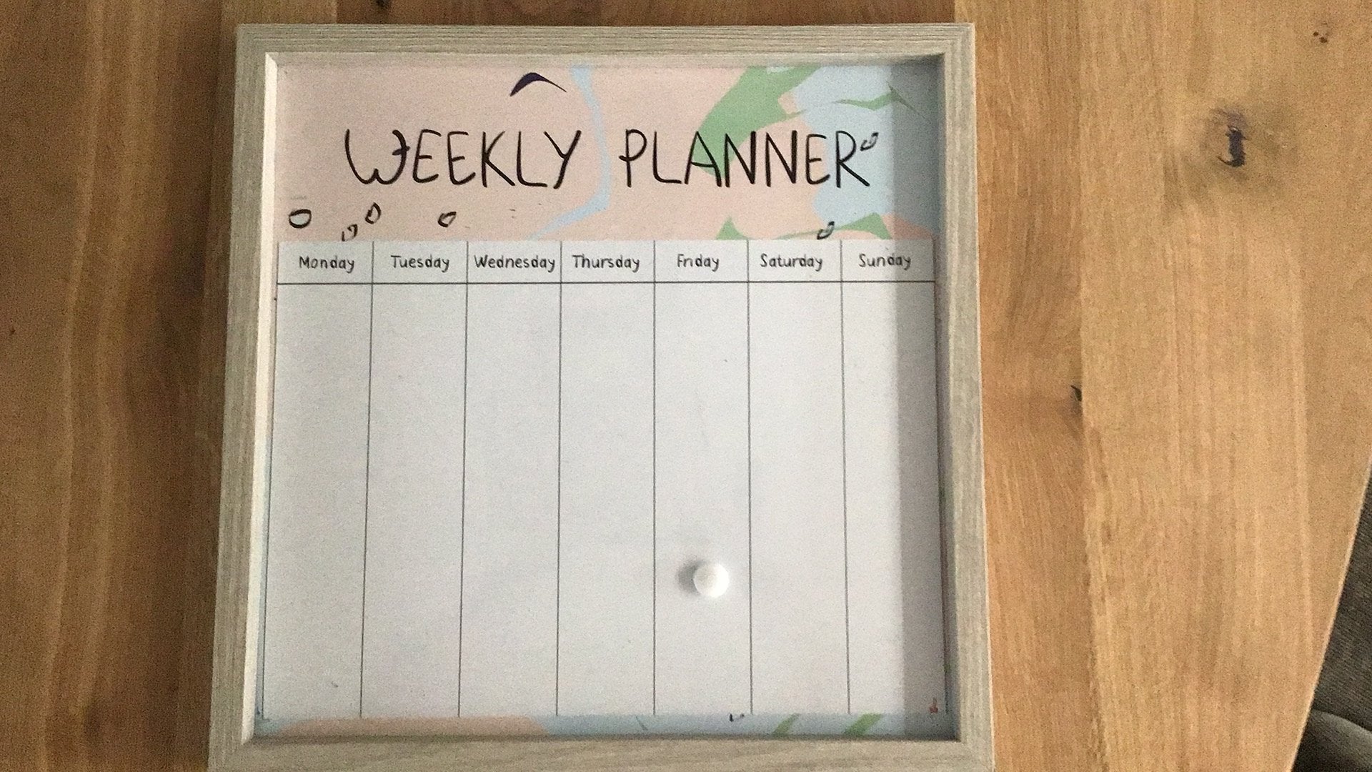 Weekplanner whiteboard en magneetbord, Huis en Inrichting, Woonaccessoires | Memoborden, Ophalen, Zo goed als nieuw, Magneetbord