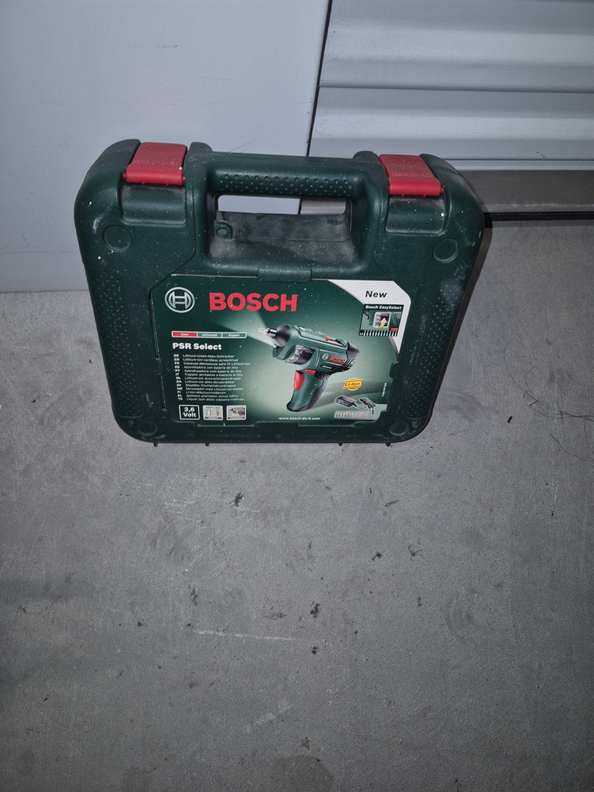 Bosch PSR Select Accuschroevendraaier in Koffer, Ophalen, Variabele snelheid, Minder dan 400 watt, Zo goed als nieuw