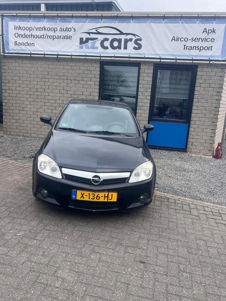 Opel Tigra 1.4 16V Twintop 2009 Zwart, Auto's, Opel, Voorwielaandrijving, Stof, 4 cilinders, Cabriolet