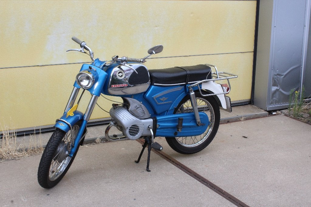 ZUNDAPP 517 BLAUW MET KENTEKEN, Fietsen en Brommers, Brommers | Zundapp, Ophalen, Gebruikt, CS50