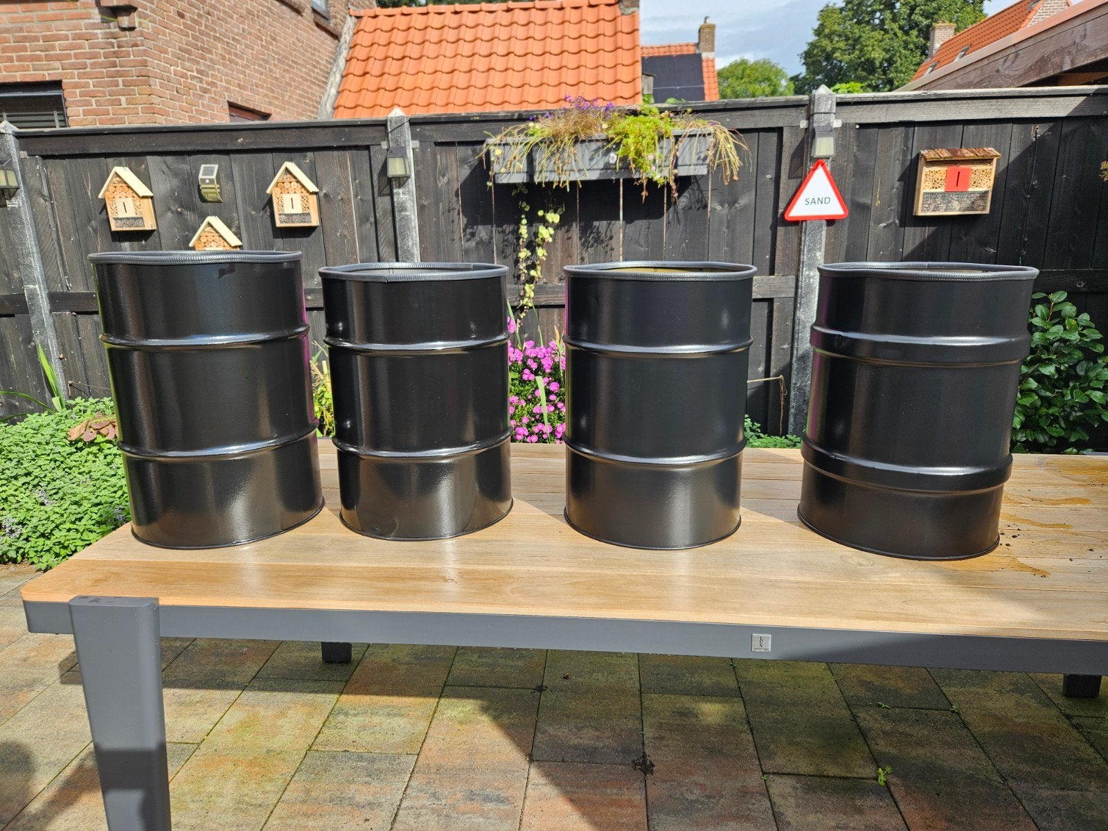 olievaten klein 4x, Tuin en Terras, Ophalen, Zo goed als nieuw