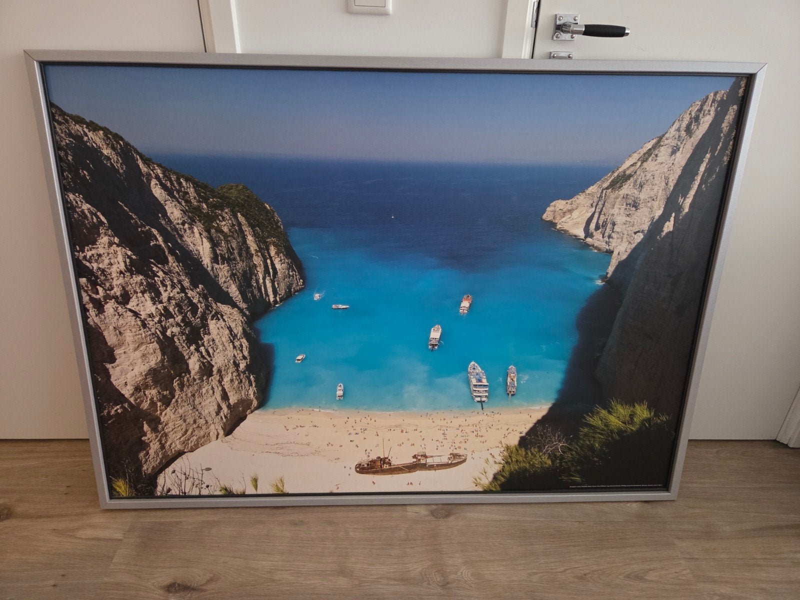 Grote ingelijste foto van Navagio Beach, Zakynthos (140x100), Ophalen