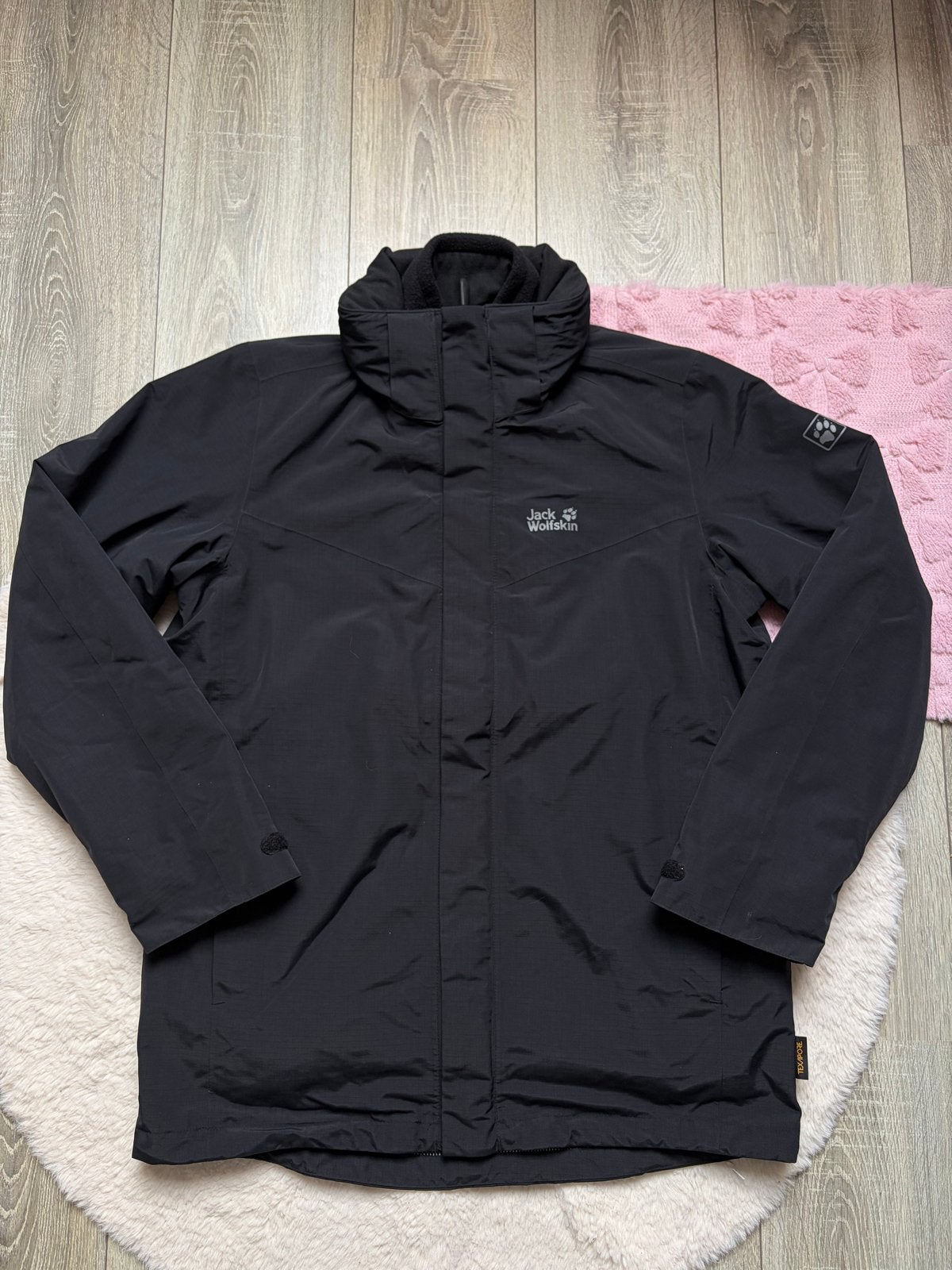 Jack Wolfskin Gotland 3-in-1 Herenjas Texapore + Nanuk M, Jack wolfskin, Maat 48/50 (M), Zwart, Ophalen of Verzenden