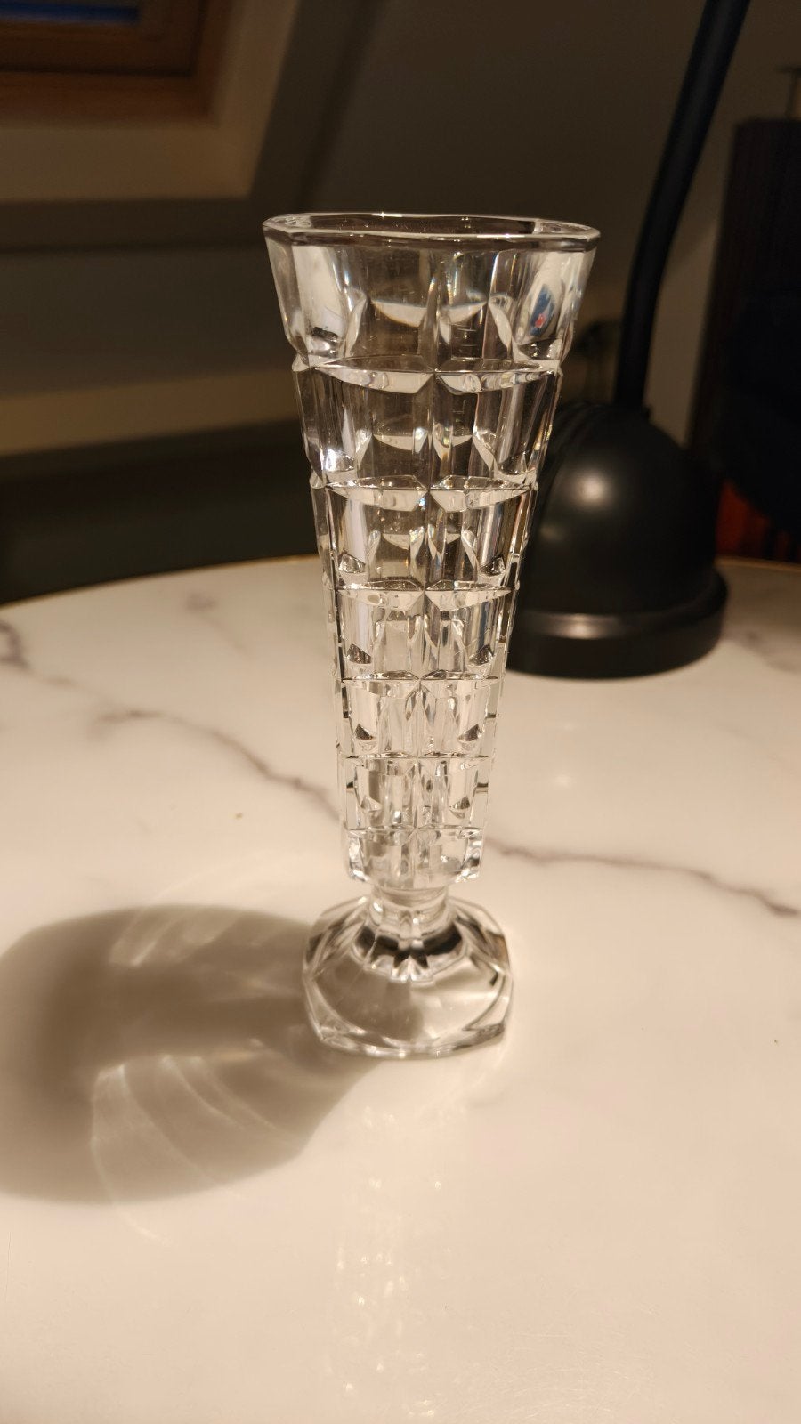 vintage geslepen kristallen vaas, Ophalen of Verzenden