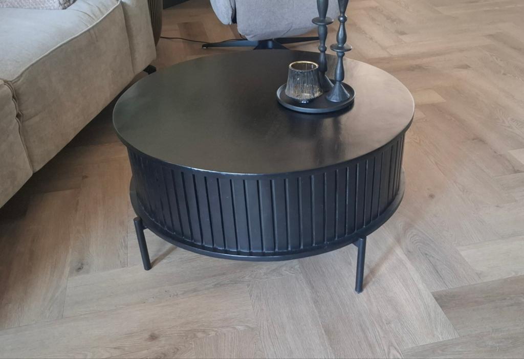 Salontafel met 2 lades, 80 cm doorsnede!!, Ophalen, 50 tot 100 cm, Rond, 50 tot 100 cm