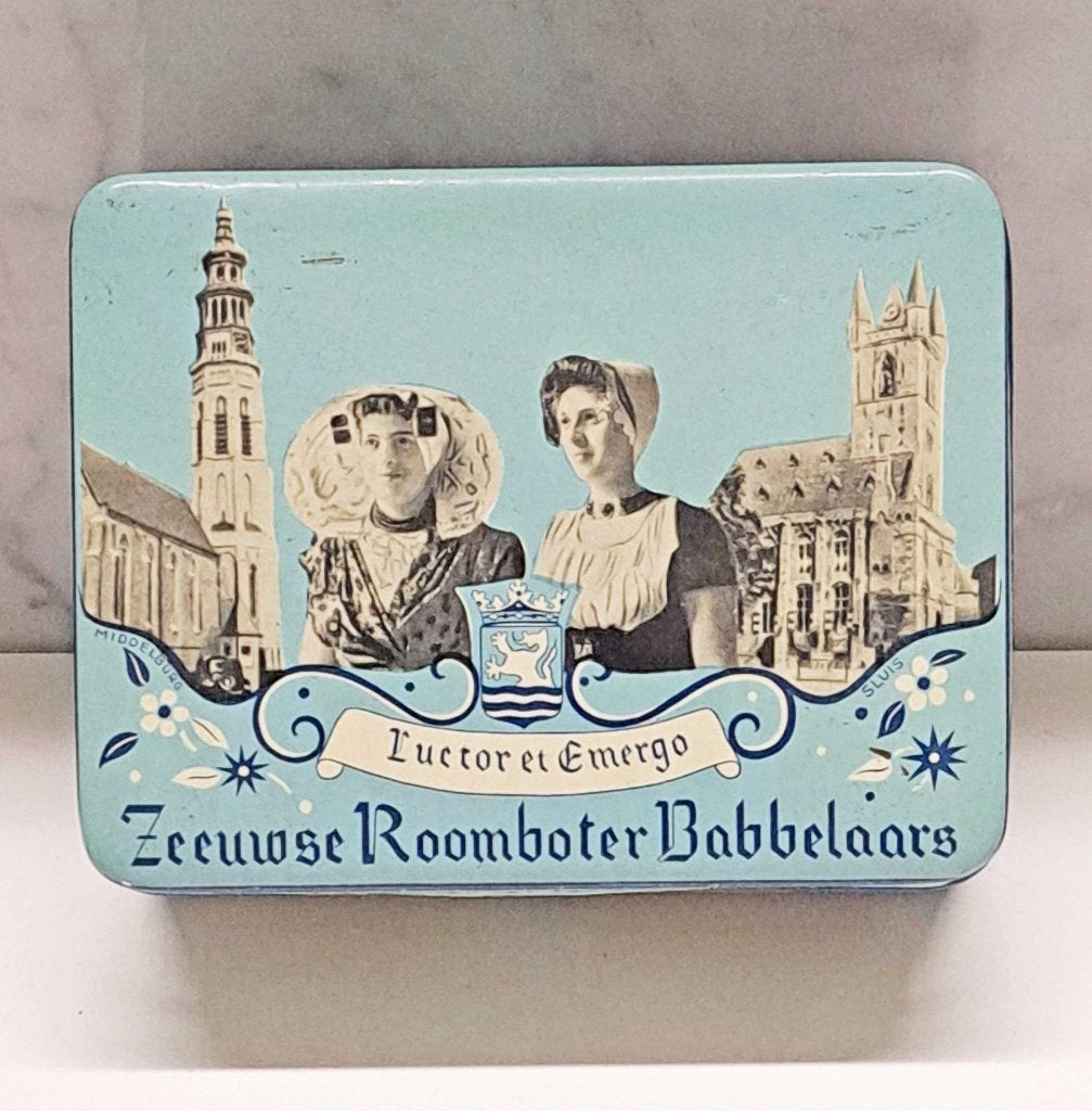 oud blik zeeuwse babbelaars, Ophalen of Verzenden, Gebruikt, Koek(jes)