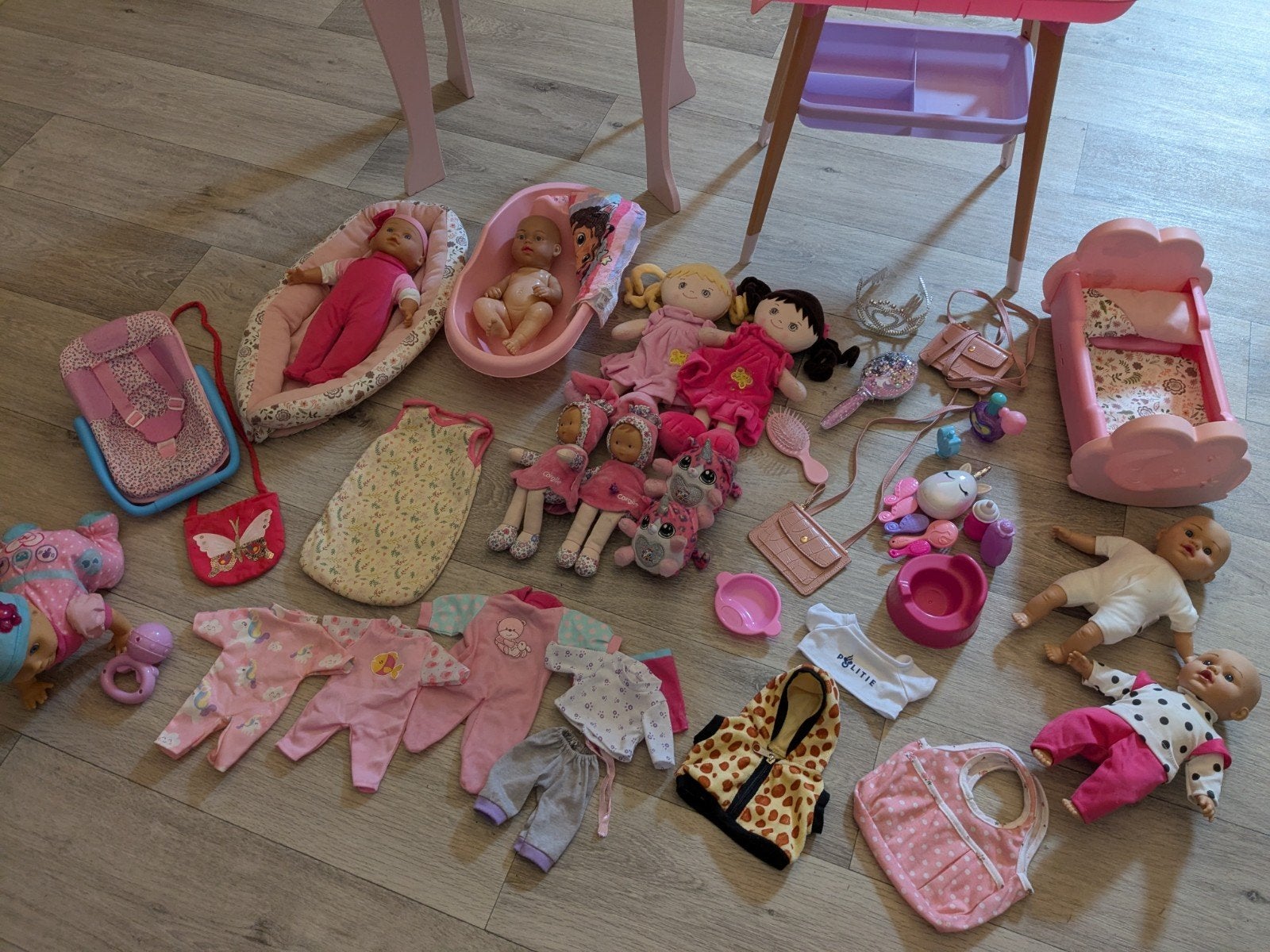 Poppen speelgoed Kaptafel Verschoning Bad Bed, Ophalen, Carnaval