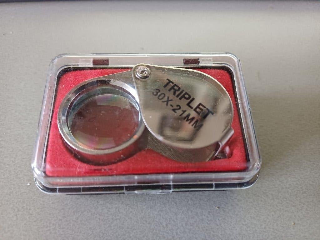 Uitklapbare Juweliersloep – Triplet Loep 30x Diameter: 21 mm, Ophalen of Verzenden, Overige typen
