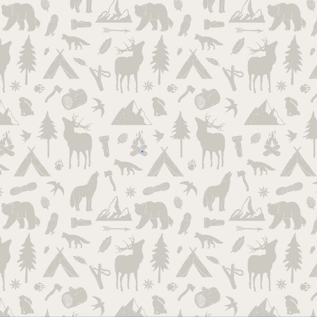 Kinderbehang Wild Forest Blauw Little Amour, Nieuw, Ophalen of Verzenden, Little Amour, Info@littleamour.nl