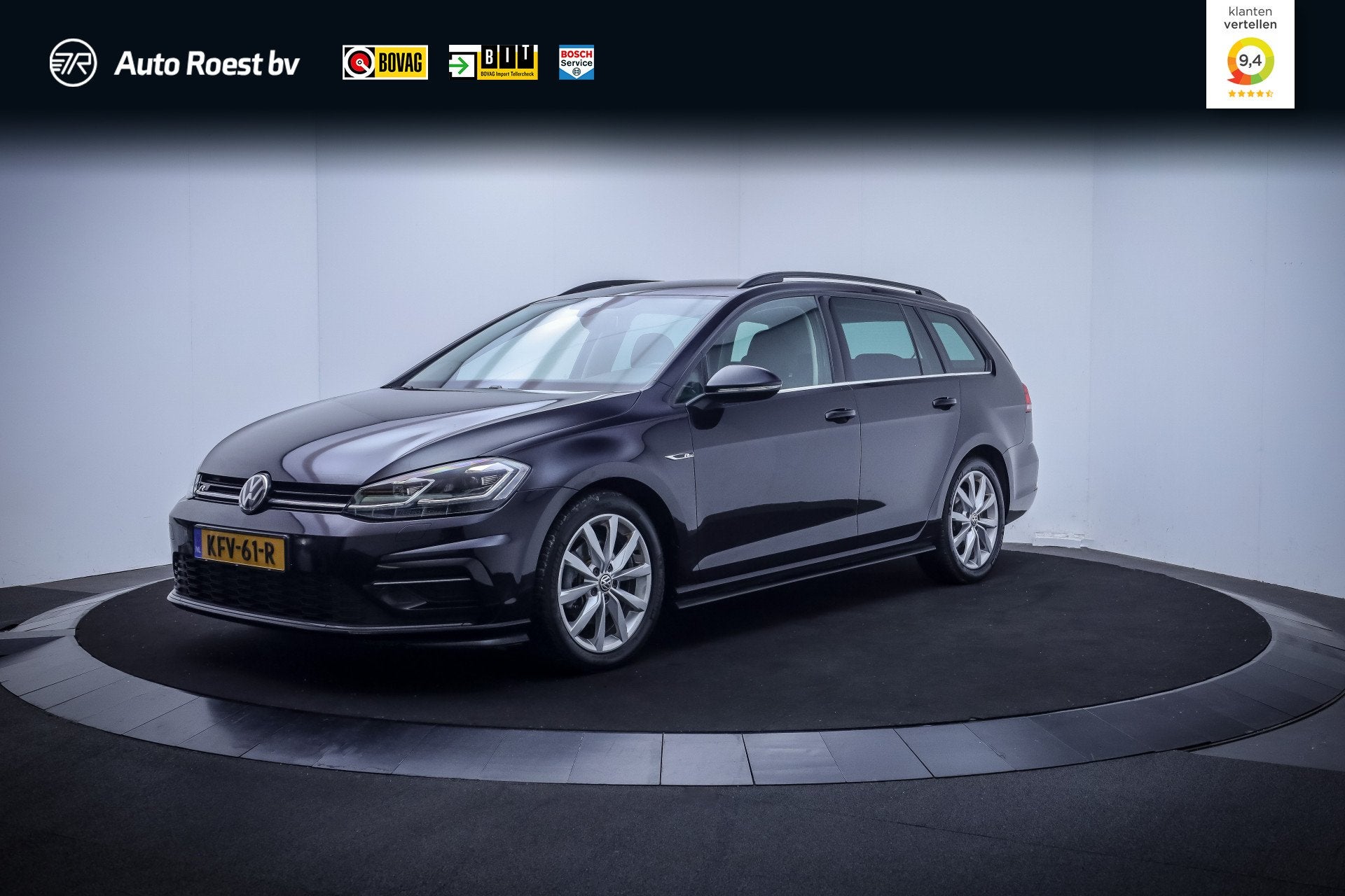 Volkswagen Golf Variant 1.5 TSI DSG R-LINE ERGOCOMF. + MASSA, Zwart, 4 cilinders, Zwart, Origineel Nederlands