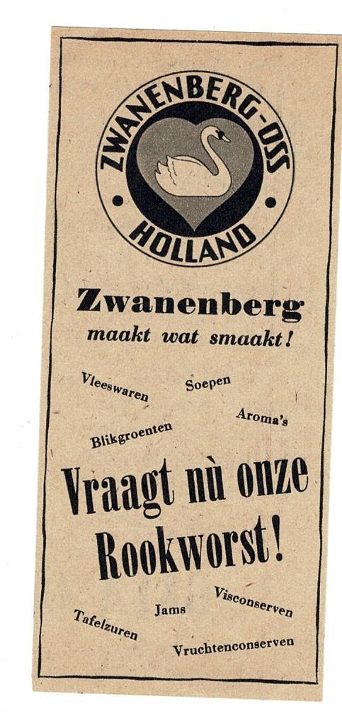 Vraagt nu onze Rookworst! ZWANENBERG maakt wat smaakt, Verzamelen, Verzenden, Zo goed als nieuw, Overige typen