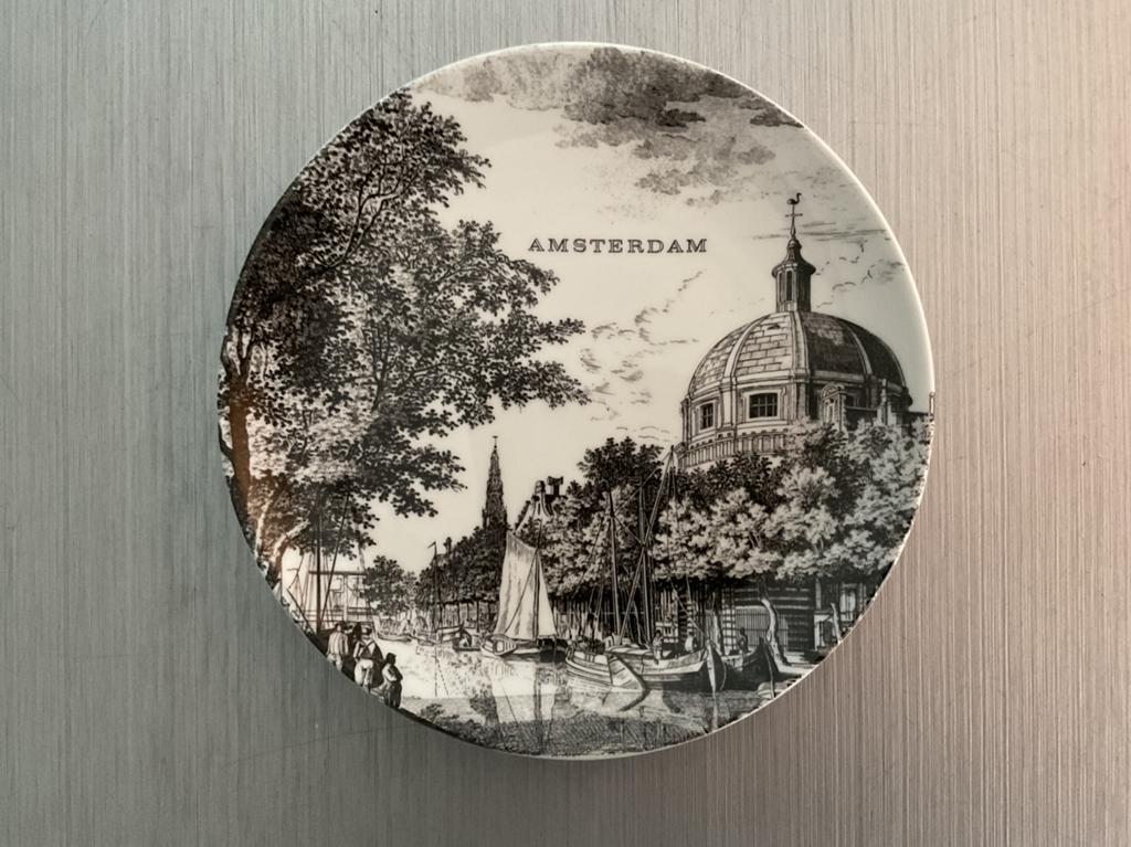 Focke & Meltzer Amsterdam De Luthersche Nieuwe Kerk ø 19 cm, Ophalen of Verzenden