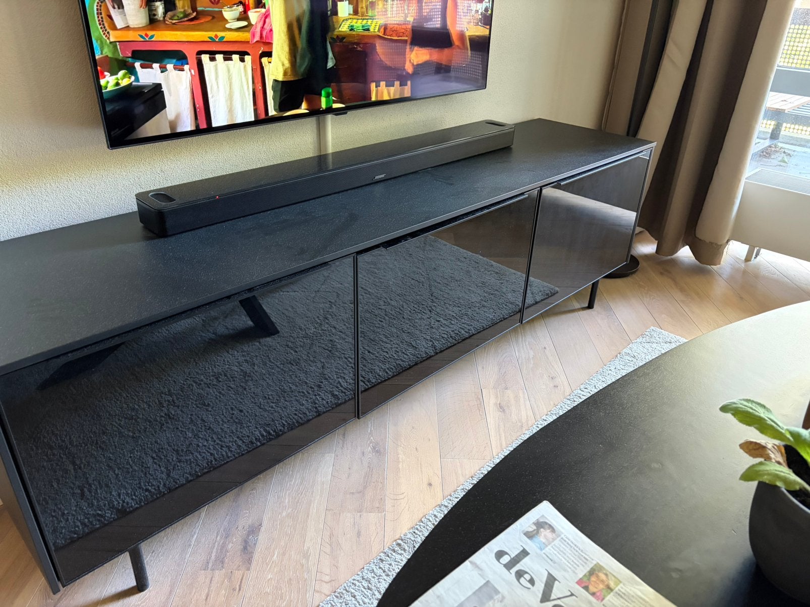 IKEA Rannas tv-meubel, Ophalen, 150 tot 200 cm, Zo goed als nieuw, Minder dan 100 cm