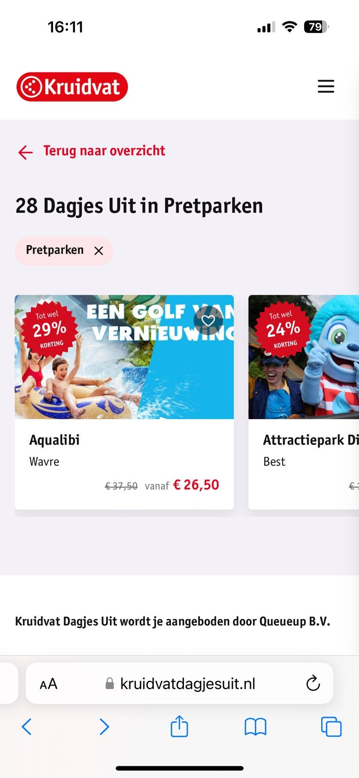 Kruitvat dagje uit vouchers, Tickets en Kaartjes, Drie personen of meer, Overige soorten